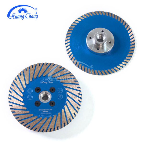 Disco de corte de disco de sierra de diamante circular turbo triangular ondulado para granito