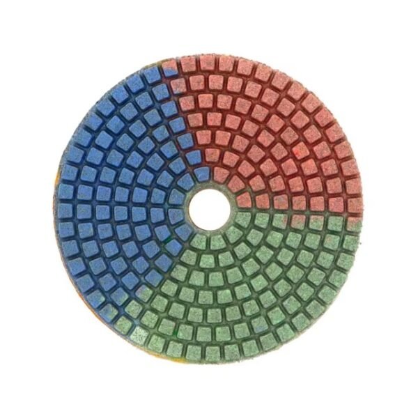 Almohadilla Pulidora Diamantada 3 Colores 100mm Almohadilla Pulidora Húmeda para Mármol y Granito Metal Circular Color Personalizado 50 Piezas 4 Pulgadas