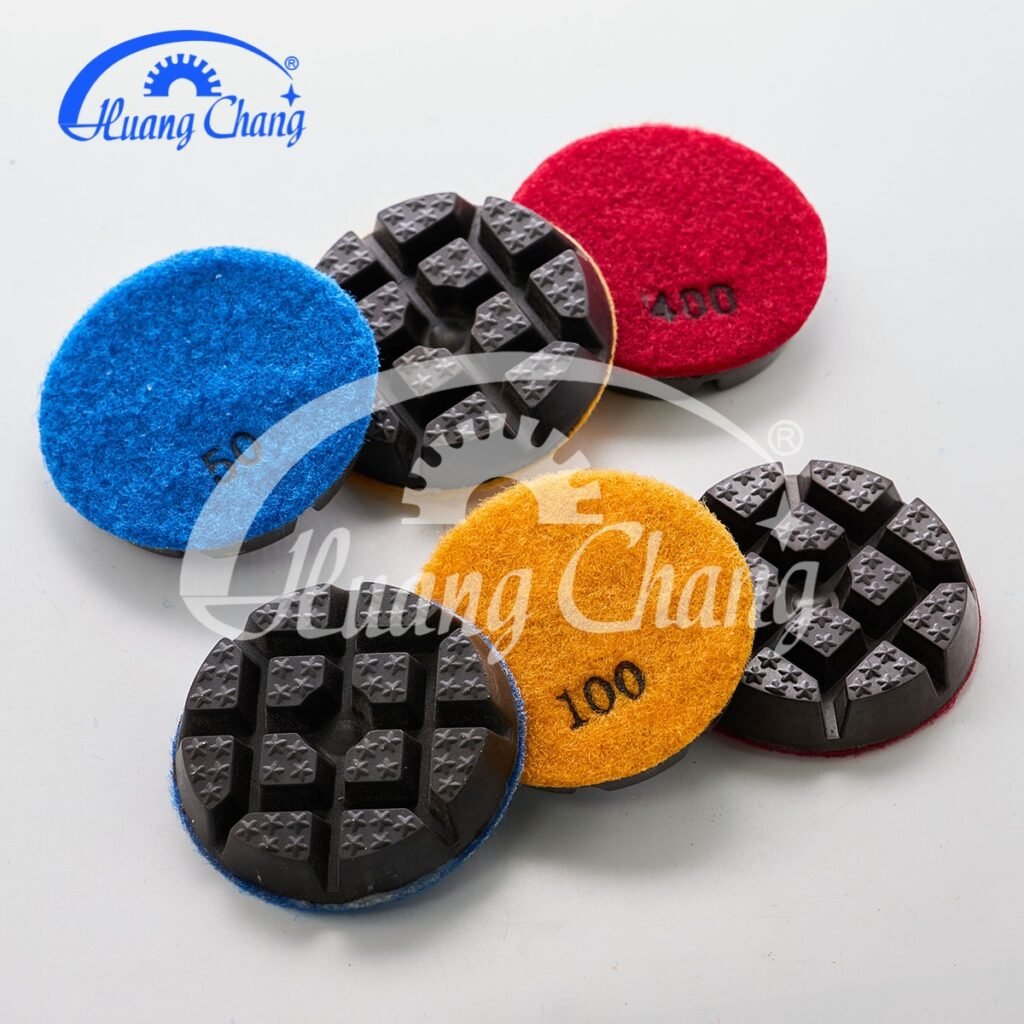 Almohadillas negras de 5 pulgadas para suelos Almohadillas de diamante para pulir hormigón HC-CPP-0006-5